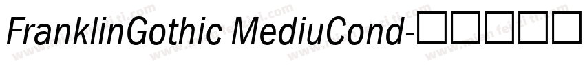 FranklinGothic MediuCond字体转换